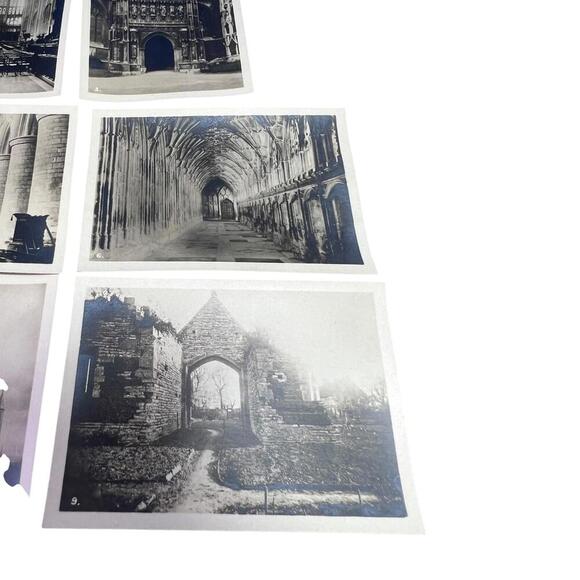 Vintage 1930s British Cathedral Photo Set 3.5x2.5” Souvenir Series 1–12 B&W - Picture 6 of 10